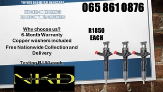Toyota D4D diesel injectors for sale on exchange or to recon