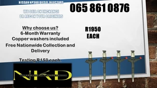 Nissan NP300 diesel injectors for sale on exchange or recon