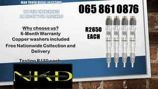 MAN diesel injectors for sale or recon