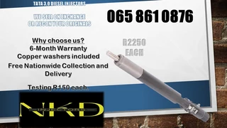 TATA diesel injectors for sale on exchange or recon