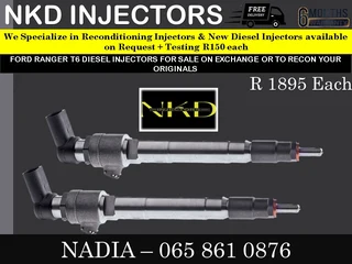 Ford Ranger T6 Diesel Injectors For Sale On Exchange Or To Recon With Warranty