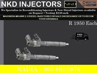 MAHINDRA MHAWK DIESEL INJECTORS FOR SALE ON EXCHNAGE OR TO RECON
