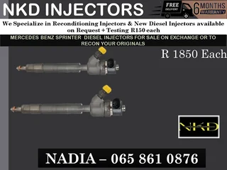 MERCEDES BENZ SPRINTER DIESEL INJECTORS FOR SALE ON EXCHANGE WITH 6 MONTHS WARRANTY