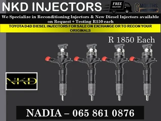 Toyota D4d Diesel Injectors For Sale Or To Recon