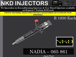 Toyota 1kd Diesel Injectors For Sale On Exchange Or To Recon With Warranty