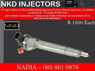 Jeep Grand Cherokee 2.7 Diesel Injectors For Sale Or To Recon