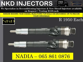 Nissan Navara Yd25 Diesel Injectors For Sale Or To Recon With Warranty