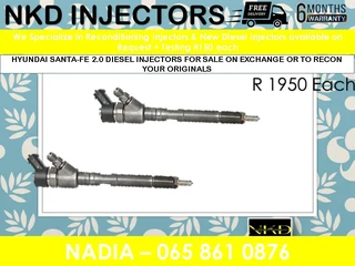 Hyundai Santa Fe 2l Diesel Injectors For Sale On Exchange Or To Recon With Warranty