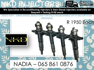 Isuzu 4jk1 - Dmax Dteq Diesel Injectors For Sale On Exchange Or To Recon With Warranty