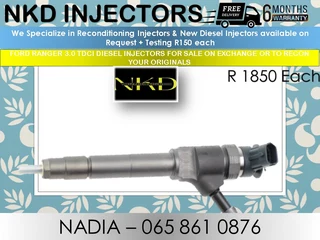 Ford Ranger 3l Tdci Diesel Injectors For Sale Or To Recon