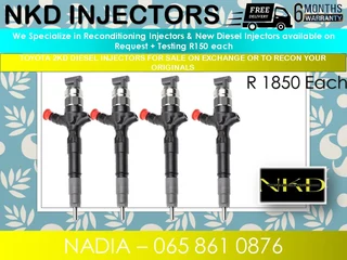 Toyota 2kd Diesel Injectors For Sale On Exchange With 6 Months Warranty