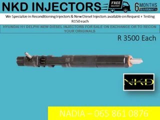 HYUNDAI H1 DELPHI NEW DIESEL INJECTORS FOR SALE ON EXCHANGE WITH 6 MONTHS WARRANTY