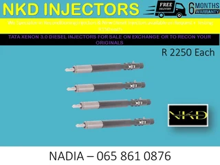 Tata Xenon 3l Diesel Injectors For Sale On Exchaneg Or To Recon With Warranty