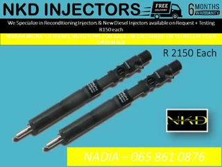 Nissan Micra 1.5 Diesel Injectors For Sale On Exchange Or To Recon With Warranty