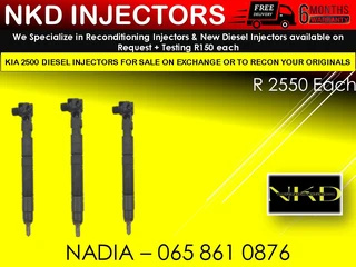 Kia (2500) Diesel Injectors For Sale On Exchange Or To Recon With Warranty