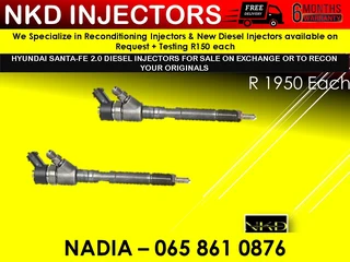 Hyundai Santa Fe 2l Diesel Injectors For Sale On Exchange Or To Recon With Warranty