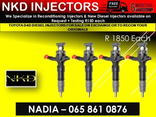 Toyota D4d Diesel Injectors For Sale Or To Recon