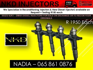 Isuzu 4jk1 - Dmax - Dteq Diesel Injectors For Sale On Exchange Or To Recon With Warranty