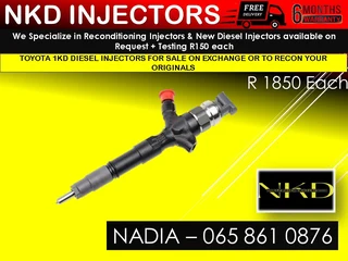 Toyota 1kd Diesel Injectors For Sale On Exchange Or To Recon With Warranty