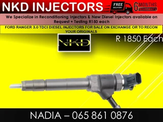 Ford Ranger 3l Tdci Diesel Injectors For Sale Or To Recon