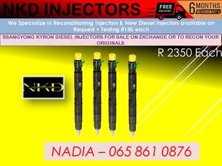 Ssangyong Kyron Diesel Injectors For Sale On Exchange Or To Recon With Warranty