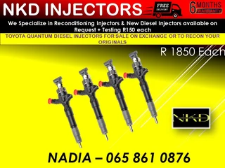 Toyota Quantum Diesel Injectors For Sale Or To Recon