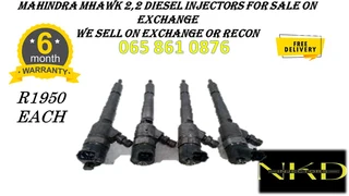 Mahindra Mhawk 2.2 Diesel Injectors For Sale On Exchange Or To Recon With Warranty
