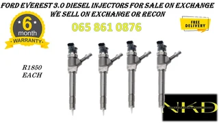 Ford Everest (3.0/bt50) Diesel Injectors For Sale On Exchange Or To Recon With Warranty