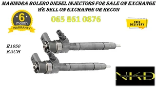 MAHINDRA BOLERO DIESEL INJECTORS FOR SALE ON EXCHANGE OR TO RECON WITH WARRANTY