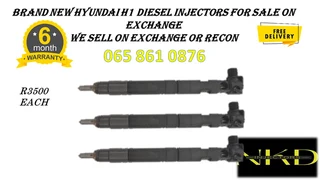 New Hyundai H1 Diesel Injectors For Sale On Exchaneg Or To Recon With Warranty
