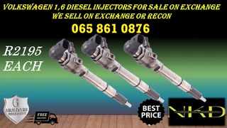 Volkswagen 1.6 Diesel Injectors For Sale On Exchange Or To Recon With Warranty