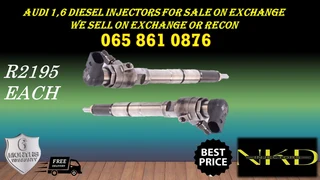 AUDI 1.6 DIESEL INJECTORS FOR SALE ON EXCHANEG OR TO RECON