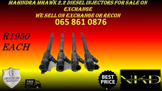 Mahindra Mhawk 2.2 Diesel Injectors For Sale On Exchange Or To Recon With Warranty