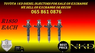 Toyota 1kd Diesel  Injectors For Sale Or To Recon