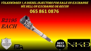 Volkswagen 1.6 Diesel Injectors For Sale On Exchange Or To Recon With Warranty