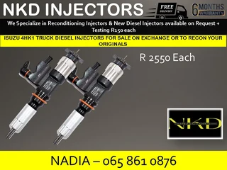 Isuzu 4hk1 Diesel Injectors For Sale On Exchange With 6 Months Warranty.