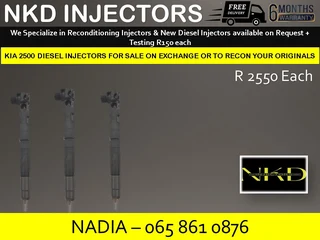 Kia (2500) Injectors For Sale On Exchange Or To Recon With Warranty
