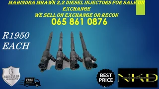 Mahindra Mhawk 2.2 Diesel Injectors For Sale On Exchange Or To Recon With Warranty