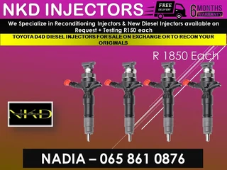 Toyota D4d  Diesel Injectors For Sale Or To Recon