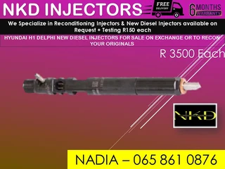 Hyundai H1 Delphi New Diesel Injectors For Sale On Exchange Or To Recon With Warranty