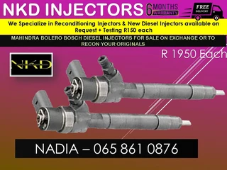 Mahindra Bolero Diesel Injectors For Sale Or To Recon