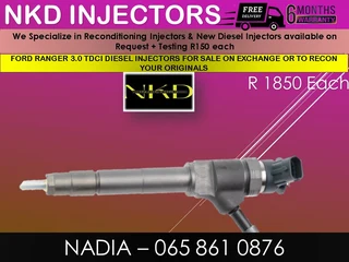 Ford Ranger 3l Tdci Diesel Injectors For Sale Or To Recon