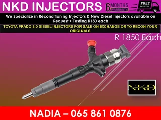 Toyota Prado 3.0 Diesel Injectors For Sale Or To Recon