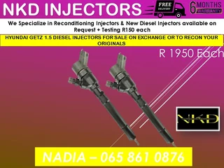 Hyundai Getz Diesel Injectors For Sale Or To Recon