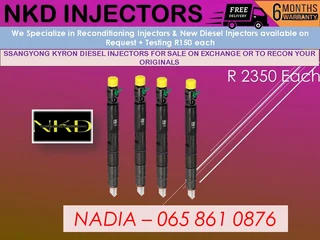 Ssangyong Kyron Diesel Injectors For Sale On Exchange Or To Recon With Warranty