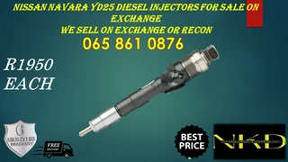 Nissan Navara Yd25 Diesel Injectors For Sale On Exchange Or To Recon With 6 Months Warranty