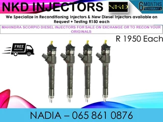 MAHINDRA SCORPIO DIESEL INJECTORS FOR SALE OR RECON