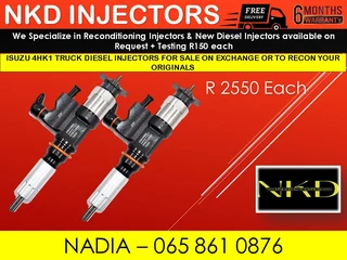Isuzu 4hk1 Injectors For Sale Or Recon With Warranty