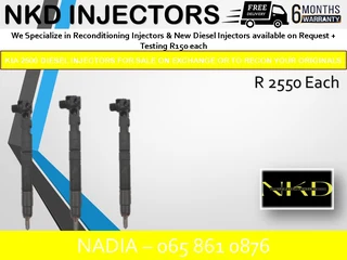Kia (2500) Diesel Injectors For Sale On Exchange Or To Recon With Warranty