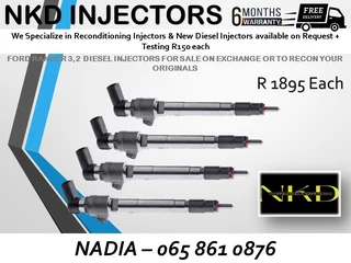Ford Rnger 3.2 Diesel Injectors For Sale On Exchange Or To Recon With Warranty